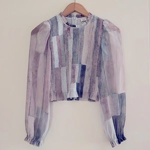 Aritzia Wilfred Cropped Blouse